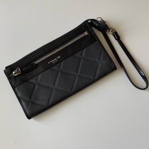 Coach black wristlet
